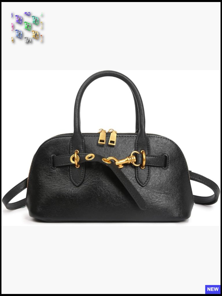 Genuine Leather Crossbody Satchel Shoulder Bag Retro Elegant Top Handle